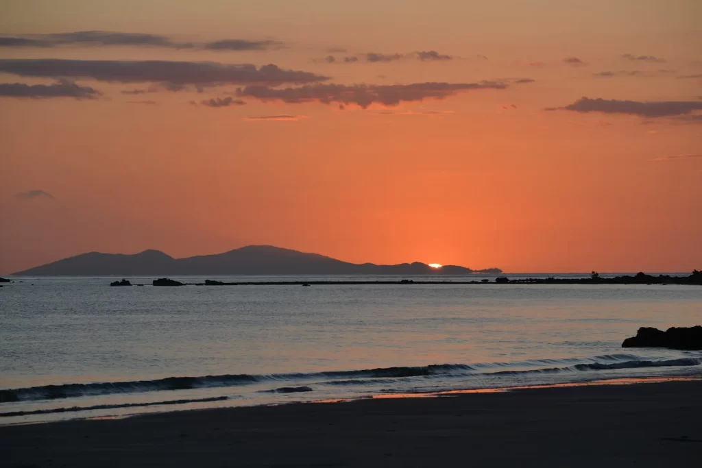 Sunrise at Cape Hillsborough Beach in Queensland is a magical sight