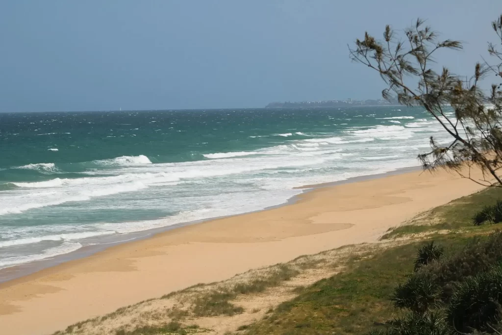 View from Warana Beach on the Sunshine Coast in Queensland