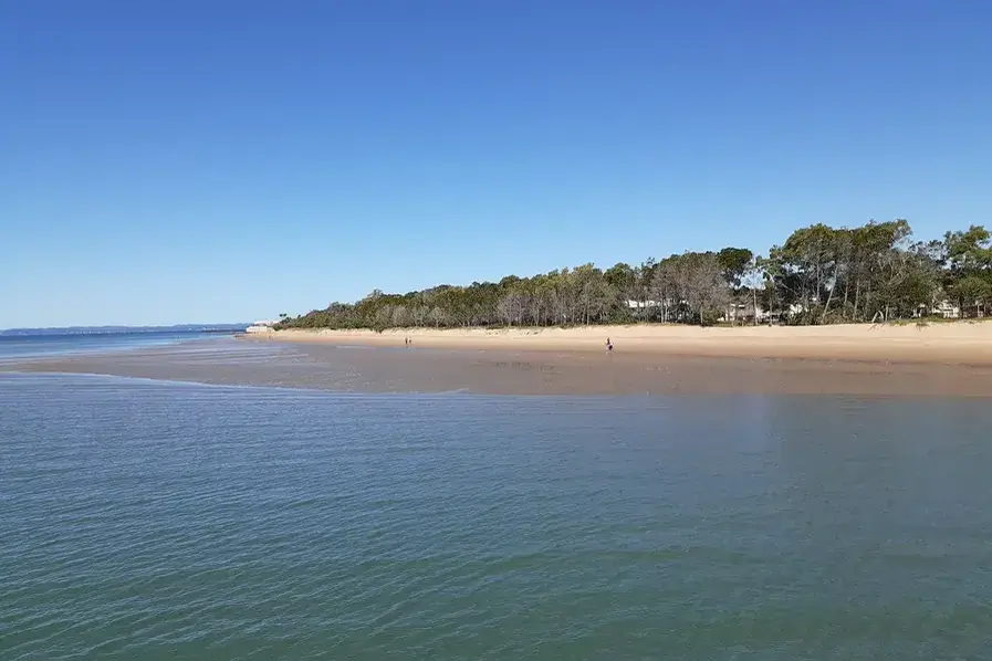 View of Hervey Bay Beach on a beautiful clear day