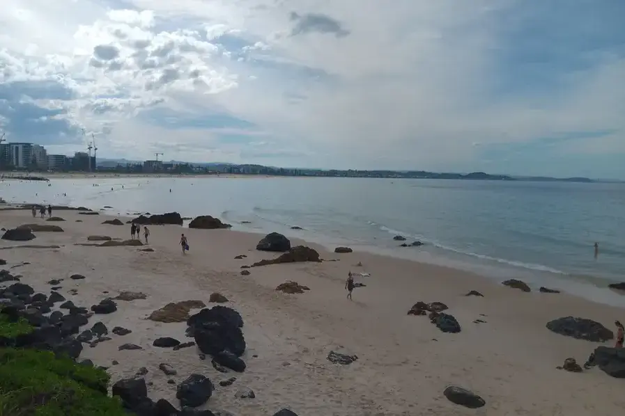 Rocks at Coolangatta Beach Gold Coast Australia