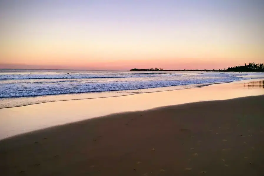 Alexandra Headland Beach Sunrise on the Sunshine Coast in Queensland, Australia