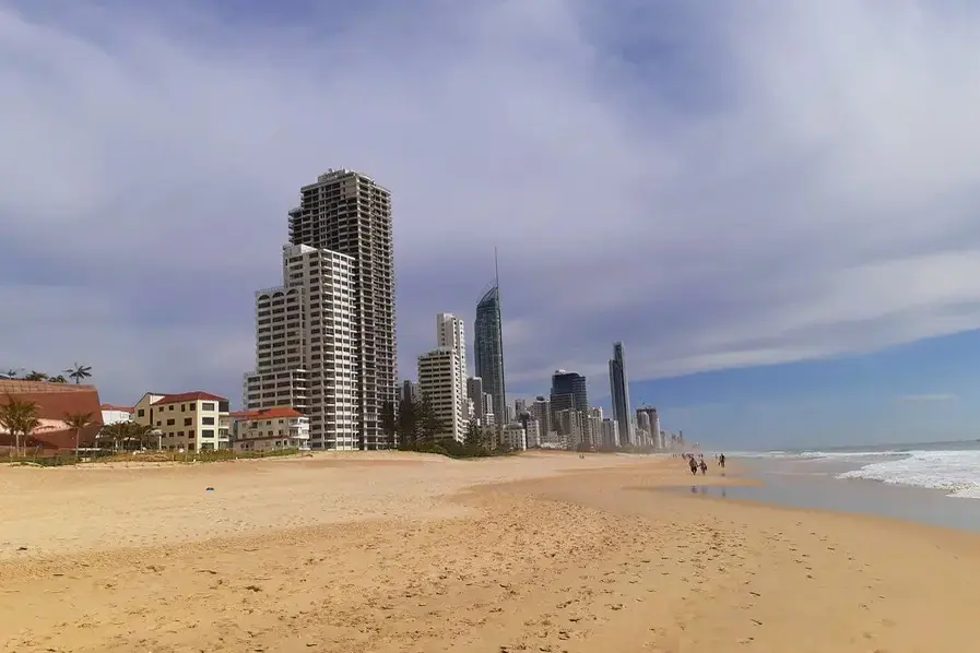 Beach at Surfers Paradise Gold Coast QLD