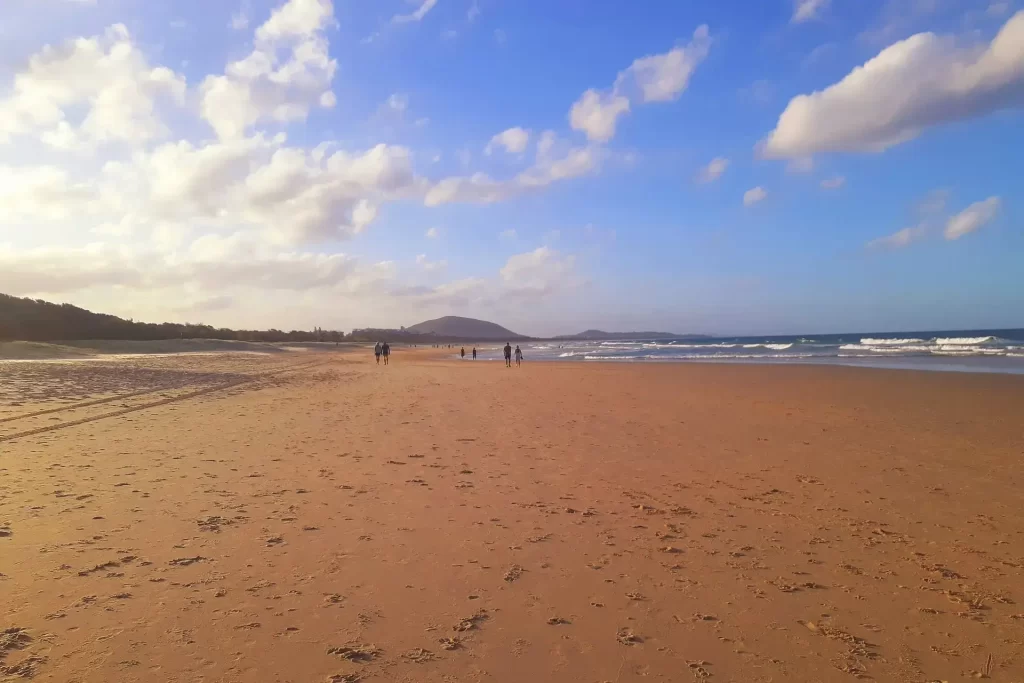 Full length view of Mudjimba Beach Sunshine Coast