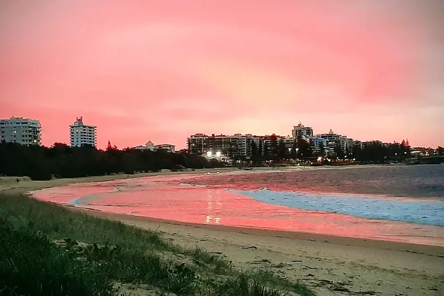 Sunset over Mooloolaba Beach Queensland