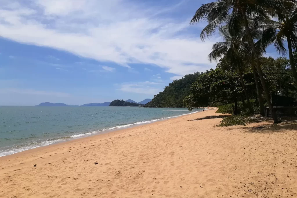 View of the sand at Trinity Beach Tropical North Queensland Australia