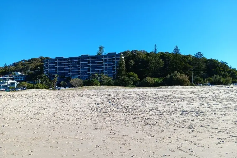 View of holiday Accommodation at Currumbin Beach on the Gold Coast in Queensland