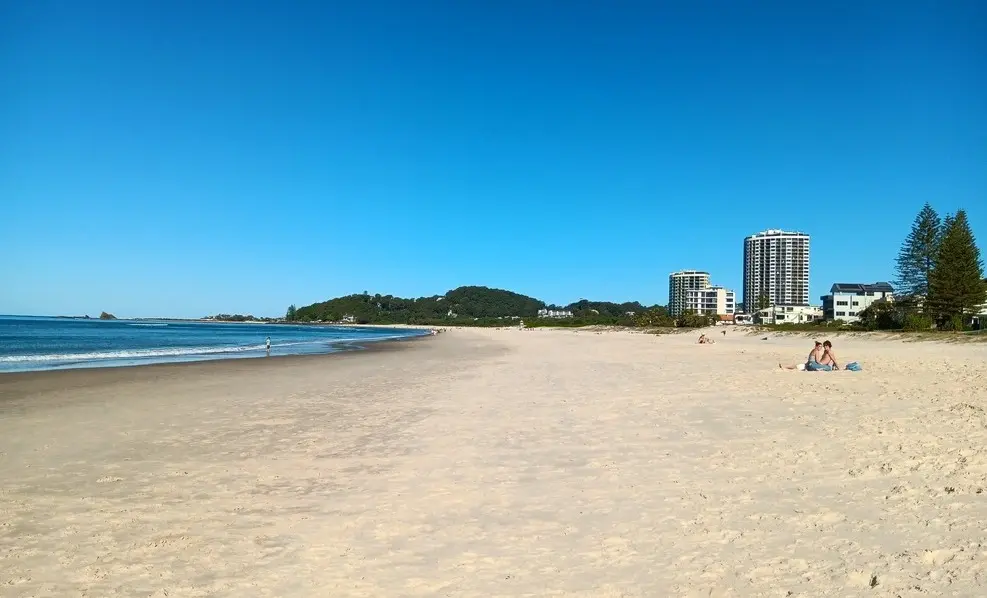 Full length view of Palm Beach Gold Coast Beach Queensland