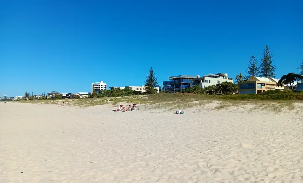 View of the backdrop to Mermaid Beach on the Gold Coast in Queensland