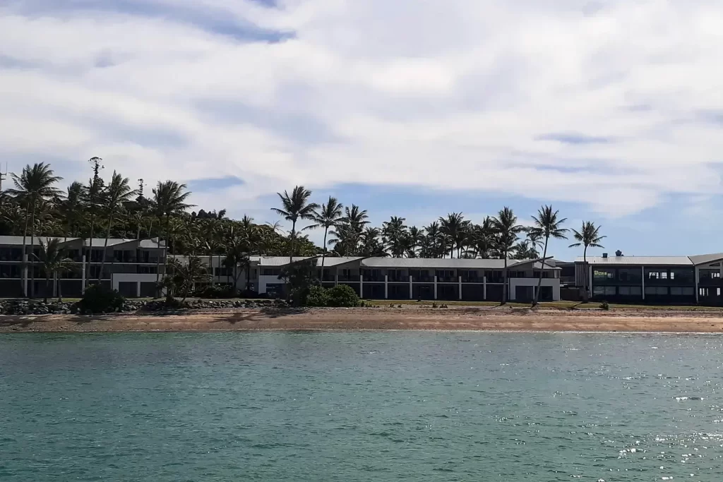 View of the resort at Daydream Island in Queensland, Australia.