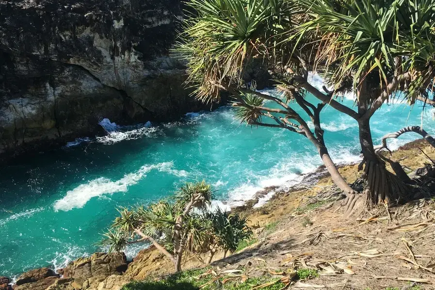 Gorge at North Stradbroke Island in Queensland, Australia