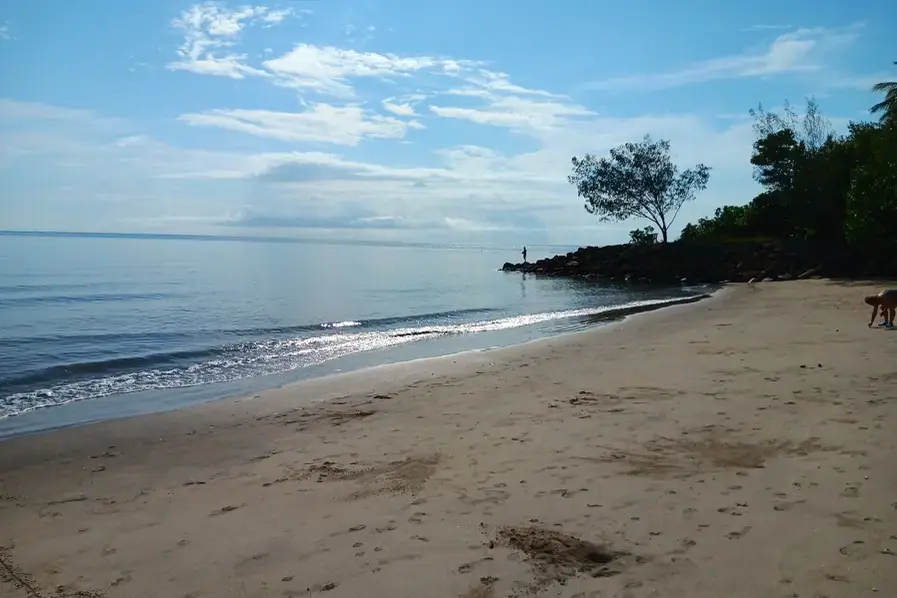 View of the Coral Sea at Bramston Beach in Tropical North Queensland