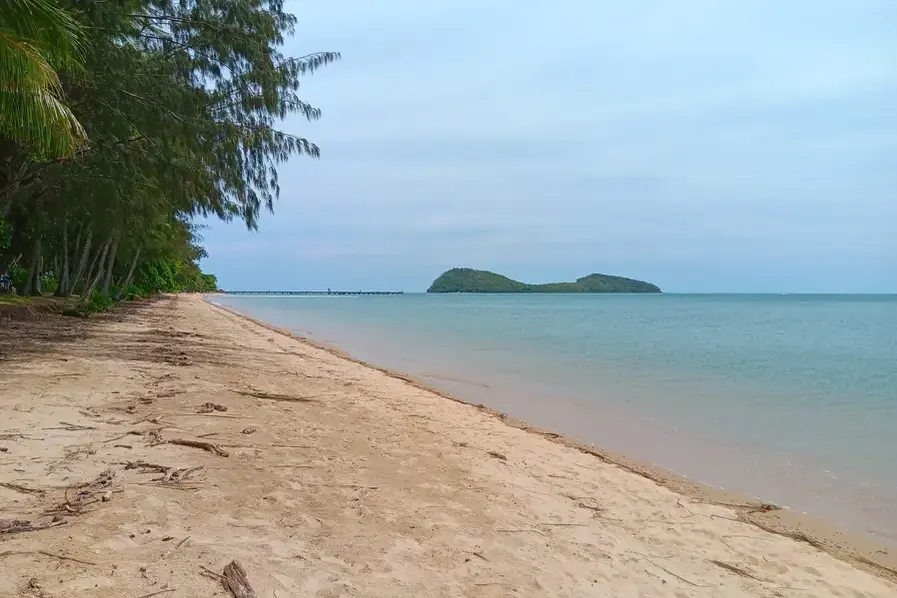 View of an Island just off of Palm Cove Beach in Tropical North Queensland