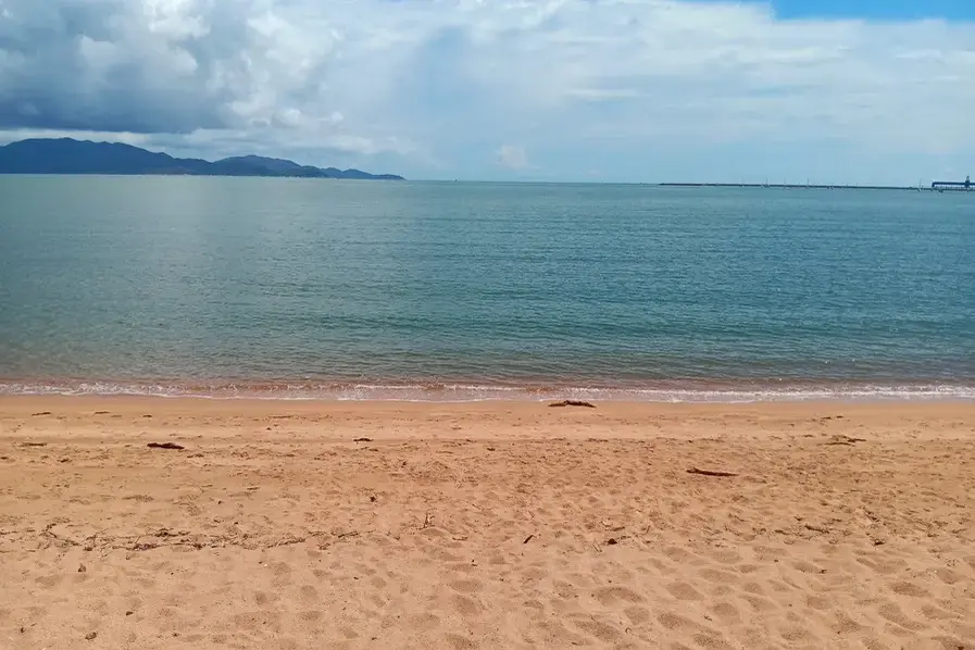 Looking out to Magnetic Island from The Strand Beach in Townsville